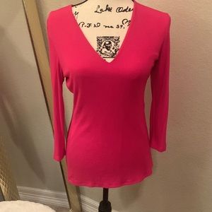 INC pink 3/4 sleeve top
